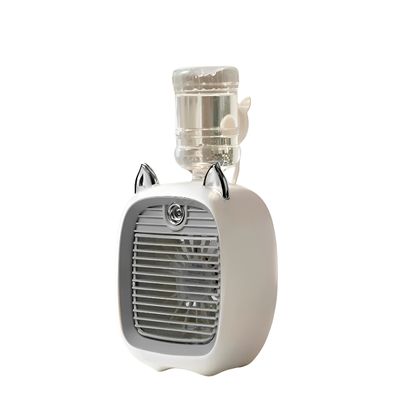 Mini Climatizador de Ar USB Recarregável Portátil Silencioso com 3 Velocidades | Ventilador de Mesa Cor:Azul