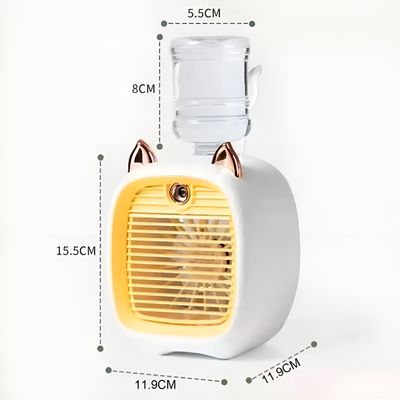 Mini Climatizador de Ar USB Recarregável Portátil Silencioso com 3 Velocidades | Ventilador de Mesa Cor:Azul
