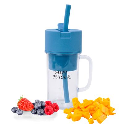 Mini Liquidificador Portátil 500ml Shake Suco Juice Cup Caneca Cabo USB | Cor:Verde