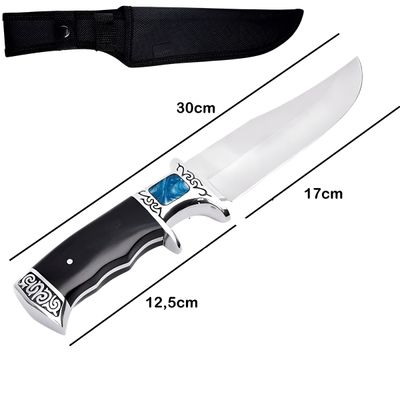 Faca Tática Full Tang em Aço Inox com Bainha – Alta Resistência para Camping, Pesca, Caça e Sobrevivência