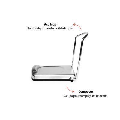 Descanso de Colher Apoio em Aço Inox Suporte Talheres