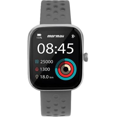 Relógio Smartwatch Mormaii Life Ultra Ref:Molifeuak/8c Prateado
