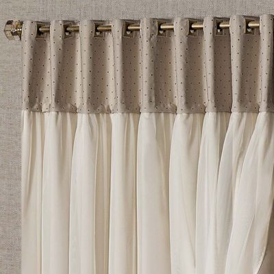 Cortina Dubai Tecido Blackout e Voal 3,00m x 2,50m Janela Sala Quarto - Chocolate