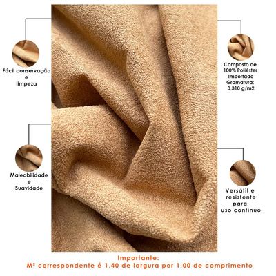 Tecido Rústico Bouclê Mostarda Para Poltrona Puff Cabeceira Estofados Decoração T02 Metro - Lyam
