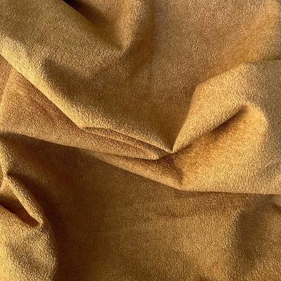 Tecido Rústico Bouclê Mostarda Para Poltrona Puff Cabeceira Estofados Decoração T02 Metro - Lyam