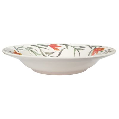 Prato Fundo de Cerâmica Donna Lírios 21,5cm 6 Unidades - Biona 5410