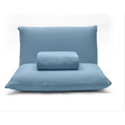 Jogo de Cama Buettner Casal Malha Basic Liso 3 Peças Jeans