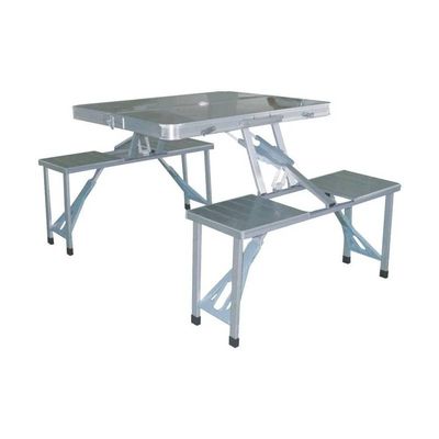 Mesa Dobrável com Banquinho Camping Dobrável vira Maleta