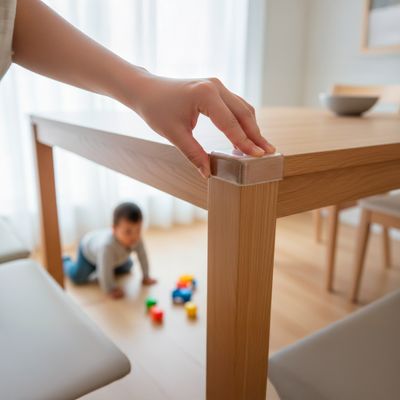 Protetor de Quina Mesa 4 Unidades em Silicone Transparente – Segurança para Móveis e Ambientes Domésticos