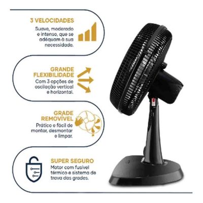 Kit2 Ventilador De Mesa Britânia Bvt47 40cm 6p 220v