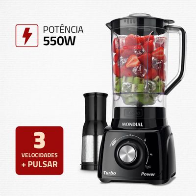 Liquidificador Mondial Turbo Filtro 3V. 500W 110V l99
