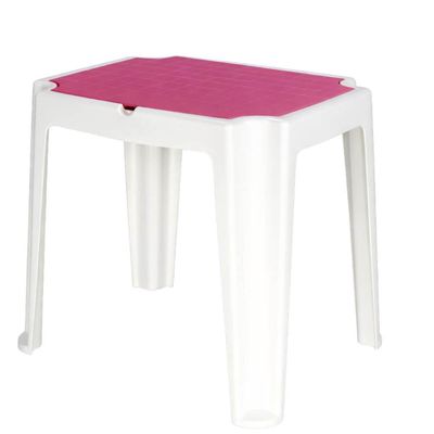 Mesa Infantil Tramontina para Atividades Plástico Resistente Compartimento Organizador Rosa