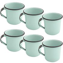 Jogo 6 Canecas Esmaltadas Café 400ml Ágata