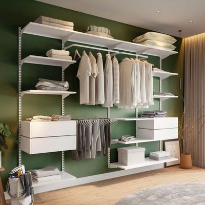 Closet Aberto Modular para Casal 265cm Eternity 37 Branco