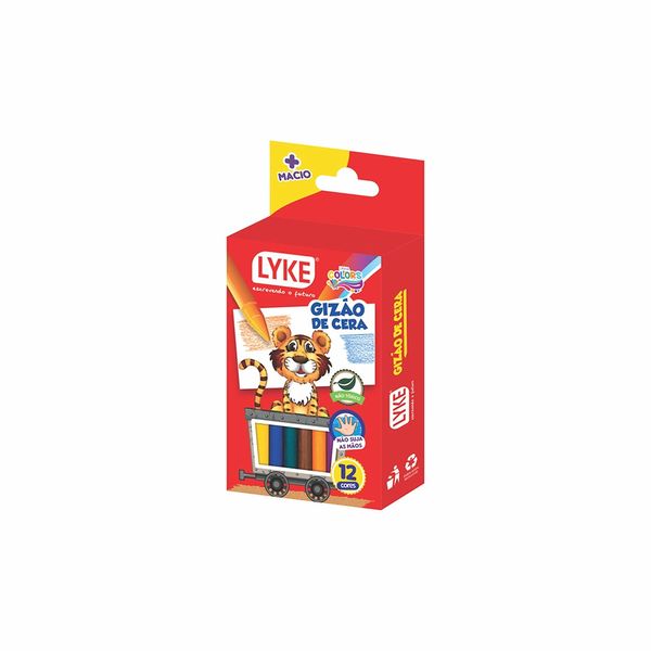 Gizão de Cera Lyke Kids Eco com 12 Cores Vibrantes