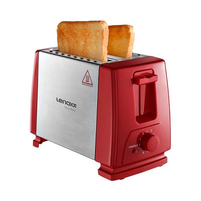 Torradeira Elétrica de Pães Lenoxx Inox Fast PTR203 Vermelho - 220V