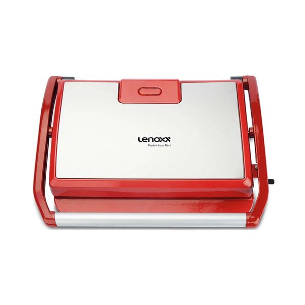 Grill Lenoxx Panini Inox Red PGR155 Vermelho - 127V Grill Lenoxx Panini Inox Red PGR155 Vermelho - 127V