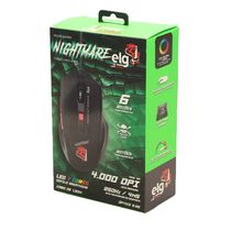 Mouse Gamer Elg Night Mare 4800DPI Preto