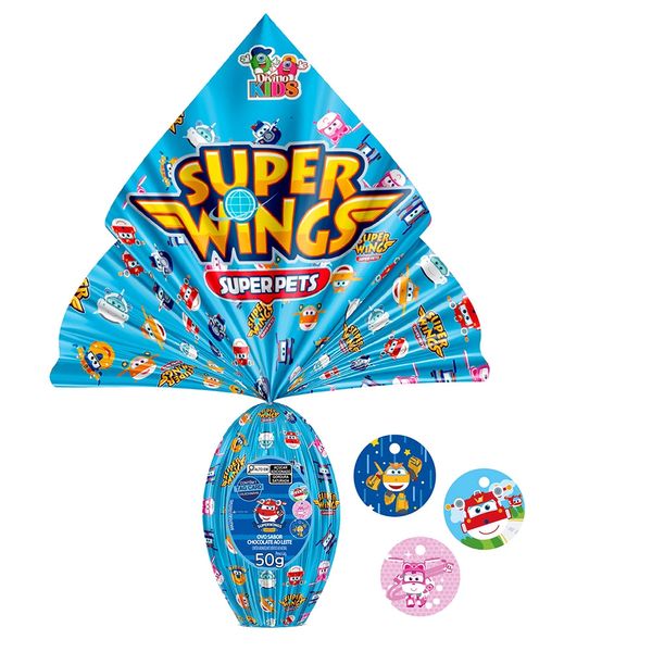 Ovo de Páscoa Divino Kids Tag Card Superwings 50g