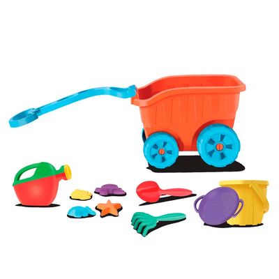 Carro de Praia Divertoys Diver Praia Carriola com Acessórios