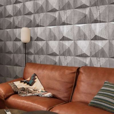 Papel de Parede Up To Date Geométrico Cinza 34855