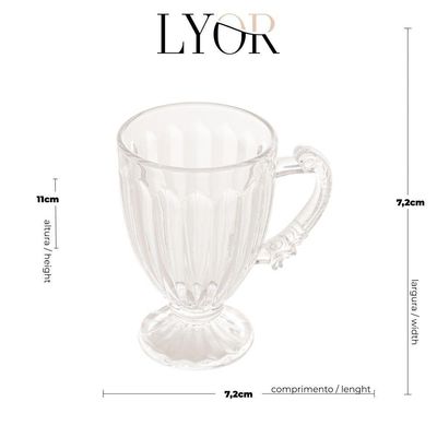 Conjunto De Xícara De Café-cappuccino 6 Peças 100ml Imperial Lyor