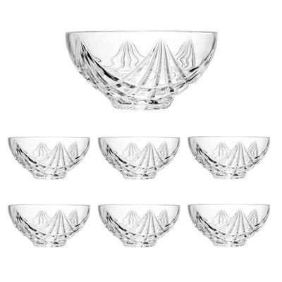 Conjunto 7 Peças Para Sobremesa De Vidro Sun Wolff