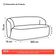 Sofá Orgânico Living Leez 205cm 03 Lugares Bouclê Off White - Desk Design Cor Off White