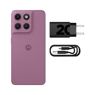 Smartphone Motorola Moto G17 128GB - Rosa, 12GB (4GB RAM + 8GB RAM Boost), Câmera 50MP e Tela 6,7"