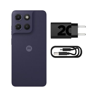 Smartphone Motorola Moto G17 256GB - Roxo, 12GB (4GB RAM + 8GB RAM Boost), Câmera 50MP e Tela 6,7"