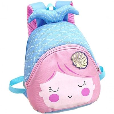 Mini Mochila Infantil Escola Passeio Viagem Design Encantador Alças Sereia Alças Acolchoadas Espaçosa