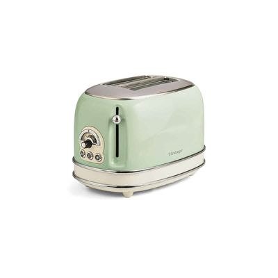 KIT ARIETE VINTAGE VERDE TORRADEIRA 2 FATIAS 6 NIVEIS DE TOSTAGEM 750W E CHALEIRA 1,7L BASE 360º GRAUS 1500W 220V