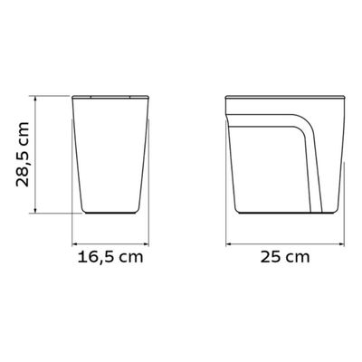 Lixeira Preta Plástica Tampa Basculante Compact Tramontina 8,5L Banheiro Cozinha