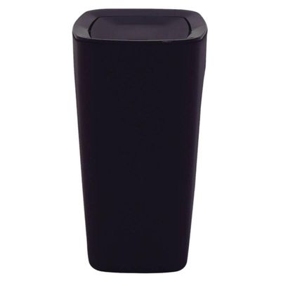 Lixeira Preta Plástica Tampa Basculante Compact Tramontina 8,5L Banheiro Cozinha