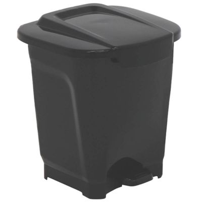 Lixeira Plástica Preta Tramontina com Pedal 15L para Cozinha Banheiro Área de Serviço T-Force