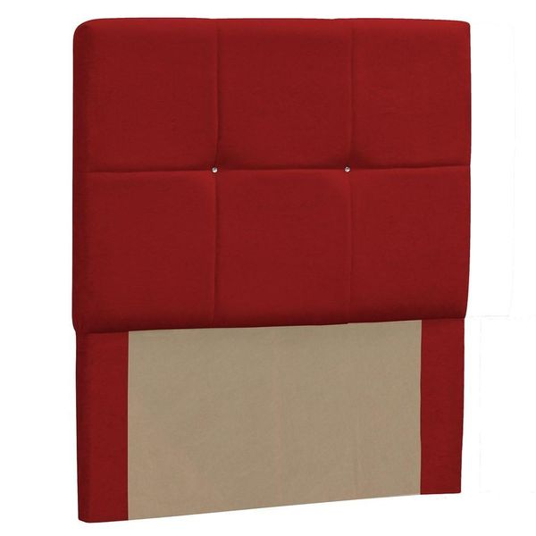 Cabeceira Solteiro Vênus 90cm Suede Vermelho - D'Monegatto