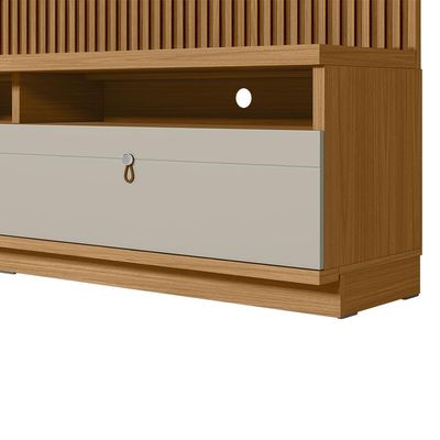 Estante Home Ripada 180cm Aloha para TV até 75 Nature/Off White G77 - Gran Belo