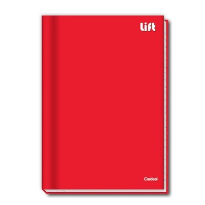 Kit 10 Cadernos Brochura Grande 1 Matéria 80 Folhas Lift Credeal Vermelho