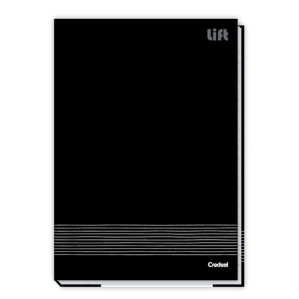 Caderno Brochura Universitário Capa Dura A4 1 Matéria 80 Folhas Lift Credeal Preto