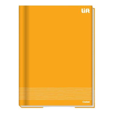 Caderno Brochura Capa Dura Universitário Lift 96 Folhas Credeal Amarelo