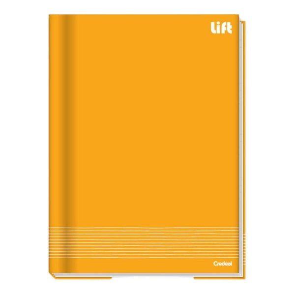 Caderno Brochura Capa Dura Universitário Lift 96 Folhas Credeal Amarelo