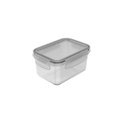 Conjunto De Potes Organizadores De Geladeira Click Retangular 6 Peças Transparente Ou
