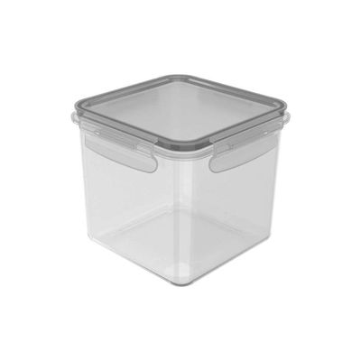 Conjunto De Potes Organizadores De Geladeira Click Retangular 6 Peças Transparente Ou