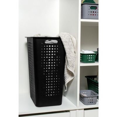 Cesto De Roupa Bege 47 L Com Tampa 41 X 31 X 55 Cm