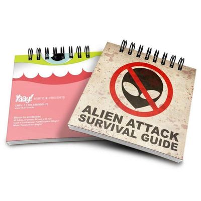 Bloco De Anotações Alien Attack Survival Guide