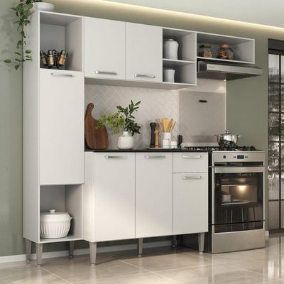 Armário De Cozinha Compacta Smart Multimóveis Mp2219 Branco