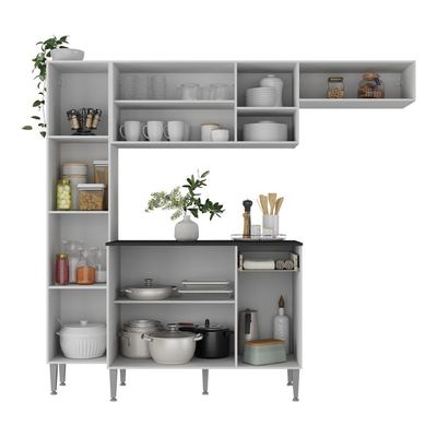 Armário De Cozinha Compacta Smart Multimóveis Mp2219 Branco