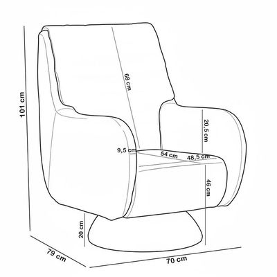 Poltrona De Amamentação Fixa Base Cone Sky D02 Linho Branco C-419 - Lyam Decor