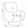 Poltrona De Amamentação Fixa Base Cone Sky D02 Linho Branco C-419 - Lyam Decor