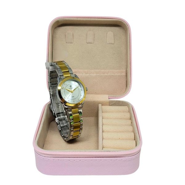 Relógio Tuguir Feminino Ref: Tg30389 Bicolor Estojo Porta Jóias